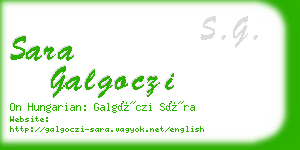 sara galgoczi business card